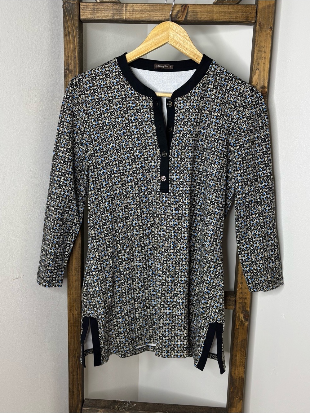 J. McLaughlin Catalina Cloth Tunic Long Sleeve Shirt Size S